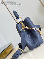 Louis Vuitton Capucines BB Chain On You blue bag size 12 x 8 x 22 cm - 6