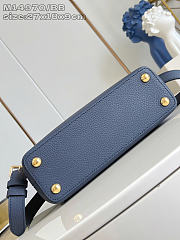 Louis Vuitton Capucines BB Chain On You blue bag size 12 x 8 x 22 cm - 5