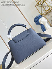 Louis Vuitton Capucines BB Chain On You blue bag size 12 x 8 x 22 cm - 4