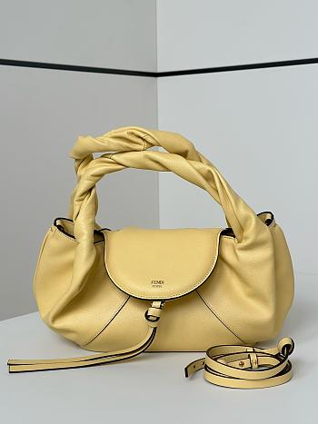 Fendi Spy Small Yellow leather bag size  18x12x32cm