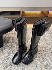 Prada Brushed leather boots with pouch black - 5