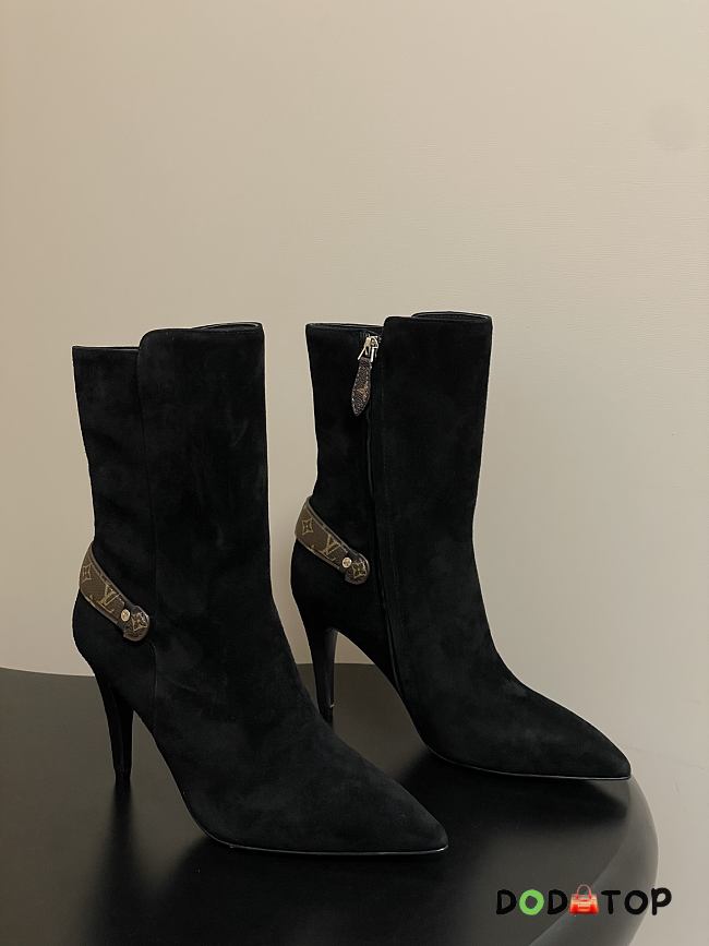 Louis vuitton LEGACY boots black Suede - 1