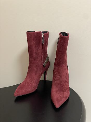 Louis vuitton LEGACY boots red Suede