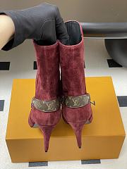 Louis vuitton LEGACY boots red Suede - 6