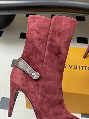 Louis vuitton LEGACY boots red Suede - 5