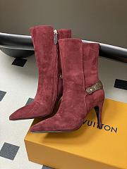 Louis vuitton LEGACY boots red Suede - 4
