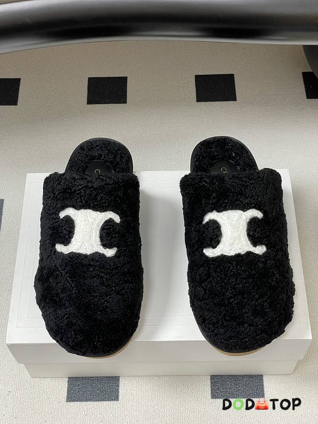Celine Fur slippers black - 1