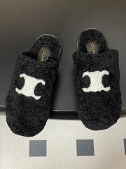 Celine Fur slippers black - 3