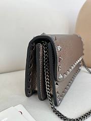 Valentino Mini Calf Leather gray bag size 21×6×11cm - 6