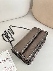 Valentino Mini Calf Leather gray bag size 21×6×11cm - 3