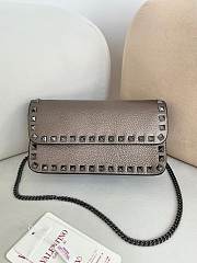 Valentino Mini Calf Leather gray bag size 21×6×11cm - 2