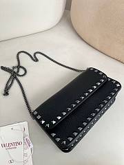 Valentino Mini Calf Leather black bag size 21×6×11cm - 5