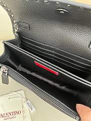 Valentino Mini Calf Leather black bag size 21×6×11cm - 4
