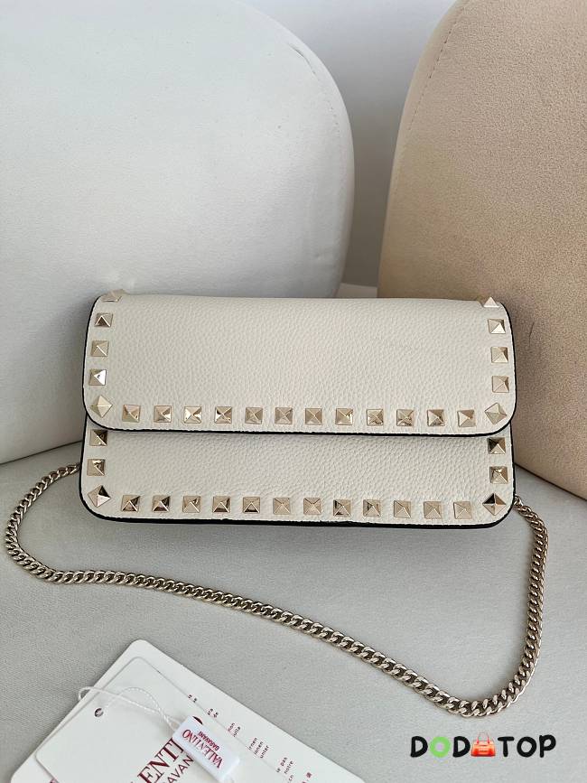 Valentino Mini Calf Leather cream bag size 21×6×11cm - 1