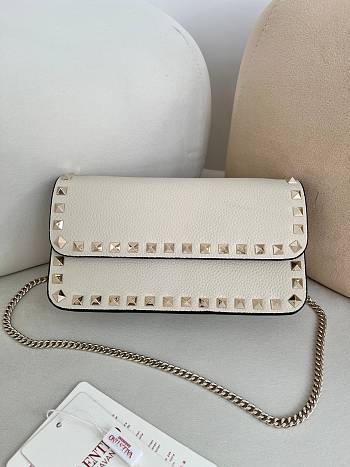 Valentino Mini Calf Leather cream bag size 21×6×11cm