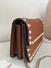 Valentino Mini Calf Leather brown bag size 21×6×11cm  - 6