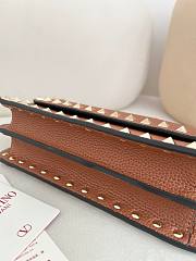 Valentino Mini Calf Leather brown bag size 21×6×11cm  - 5