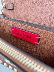 Valentino Mini Calf Leather brown bag size 21×6×11cm  - 3