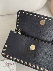 Valentino Mini Calf Leather black bag size 21×6×11cm (gold hardware) - 3
