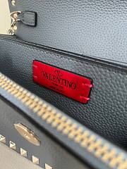 Valentino Mini Calf Leather blue bag size 21×6×11cm (gold hardware) - 5