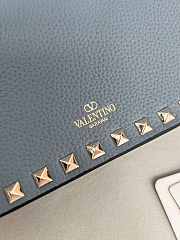 Valentino Mini Calf Leather blue bag size 21×6×11cm (gold hardware) - 4