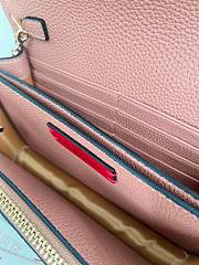 Valentino Mini Calf Leather pink bag size 21×6×11cm (gold hardware) - 3