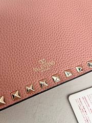 Valentino Mini Calf Leather pink bag size 21×6×11cm (gold hardware) - 2