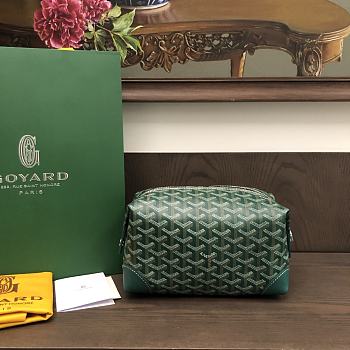 Goyard make-up bag green