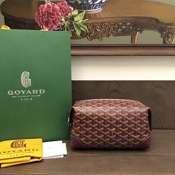 Goyard make-up bag red