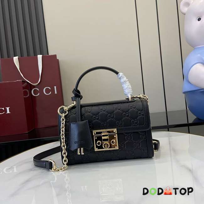 Gucci Small Padlock Handbag black size  20x13x 8 cm - 1
