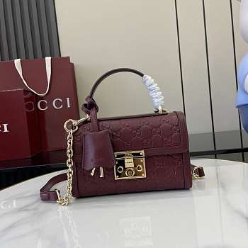 Gucci Small Padlock Handbag red size 20x13x 8 cm 