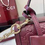 Gucci Small Padlock Handbag red size 20x13x 8 cm  - 5