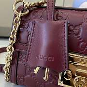 Gucci Small Padlock Handbag red size 20x13x 8 cm  - 3