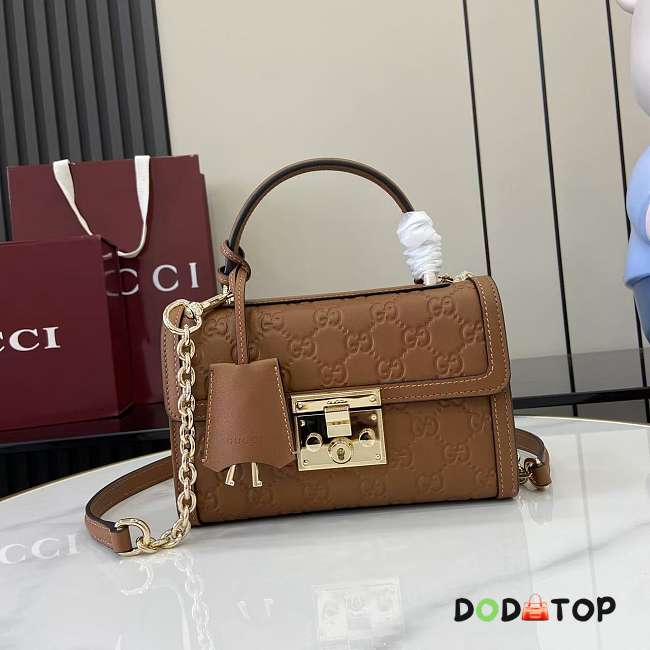 Gucci Small Padlock Handbag brown size 20x13x 8 cm - 1