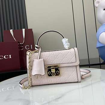 Gucci Small Padlock Handbag pink size 20x13x 8 cm