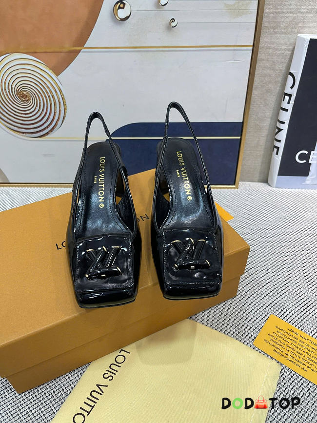 Louis Vuitton hight heels black color 5.5cm - 1