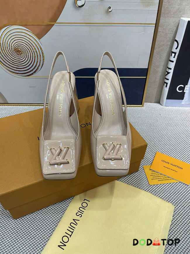 Louis Vuitton hight heels beige color 8.5cm - 1