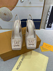 Louis Vuitton hight heels beige color 8.5cm - 1