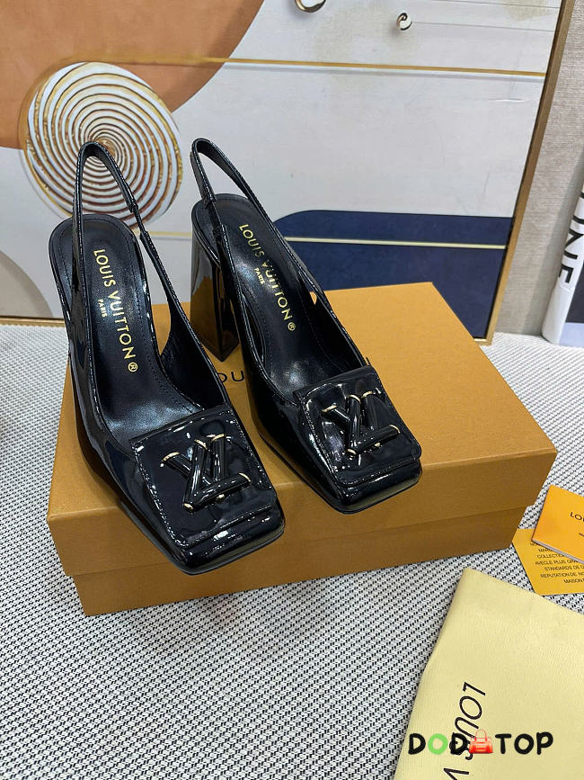 Louis Vuitton hight heels black color 8.5cm - 1
