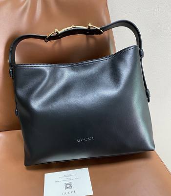 Cabas Gucci Beatrix moyen format black bag size 35x27.5x11