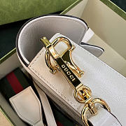 Gucci Horsebit white bag size 25x18x8cm  - 4