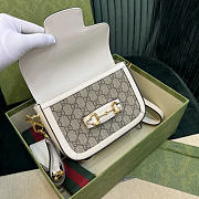 Gucci Horsebit white bag size 25x18x8cm  - 3