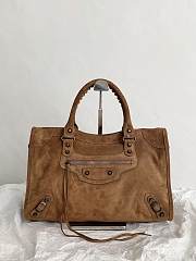 Balenciaga Le City Bag for Her in Storm brown 38.5×24×13.5cm - 5