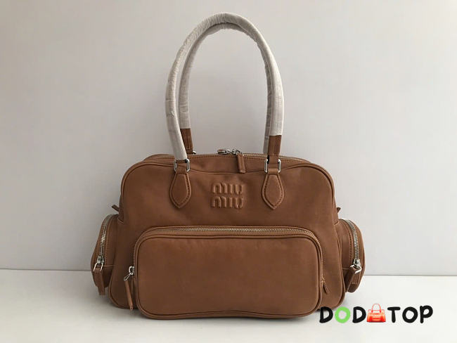 Miu Miu Pocket leather zipped tote bag size  32x22x14cm - 1