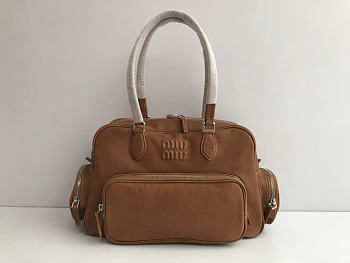 Miu Miu Pocket leather zipped tote bag size  32x22x14cm