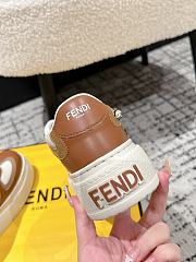 Fendi Match Pink leather low platform sneaker with jewel - 01 - 3