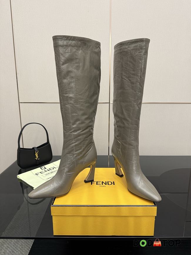Fendi Arco Beige hagfish leather boots brown - 00 - 1
