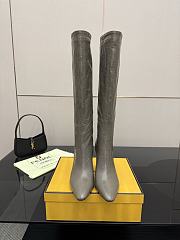Fendi Arco Beige hagfish leather boots brown - 00 - 5