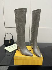 Fendi Arco Beige hagfish leather boots brown - 00 - 6