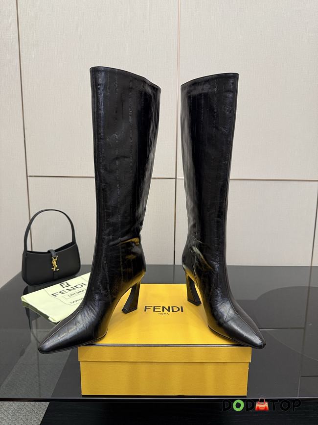 Fendi Arco Beige hagfish leather boots brown - 01 - 1
